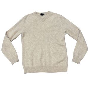 Jack Threads Men’s Cream 100% Cashmere V-Neck Sweater Size S